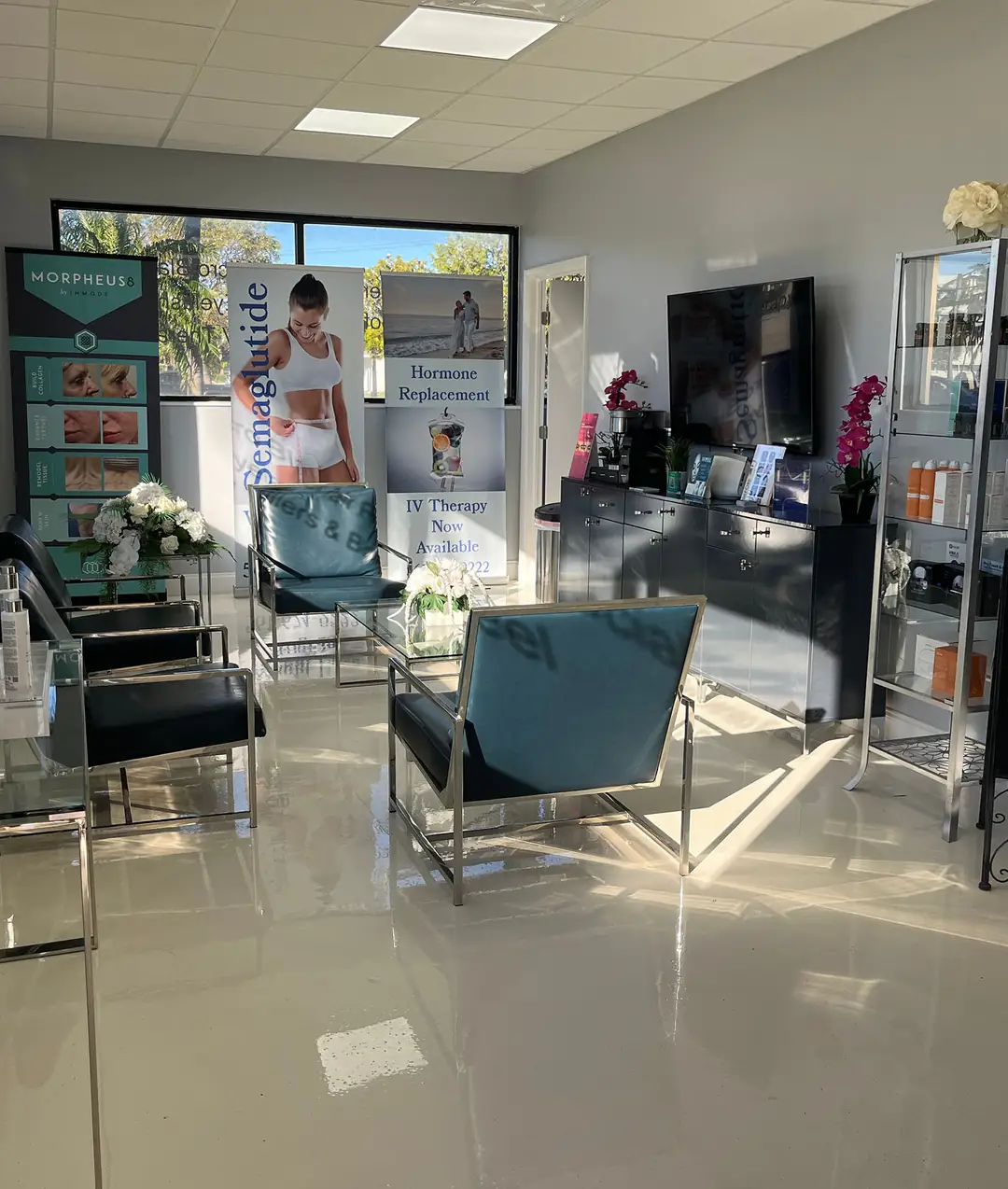 Lobby of Boca Laser & Medical Spa in Boca Raton, FL